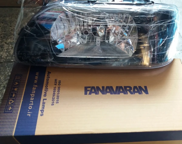 چراغ جلوی چپ خودرو فن آوران پرتو الوند مدل دودی مناسب برای پراید 131