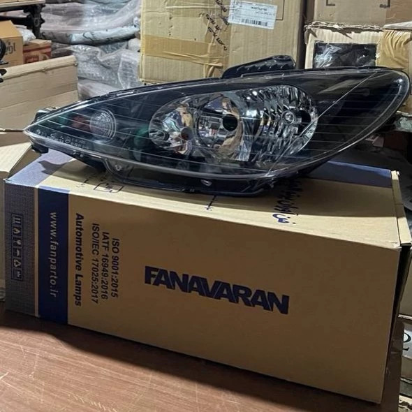 چراغ جلو راست دودی شرکت فن آوران پرتو الوند مناسب برای پژو 206