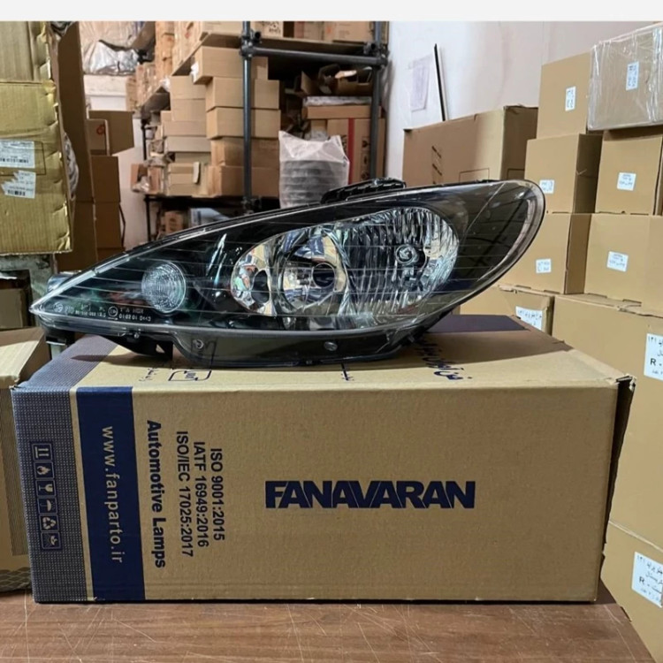 چراغ جلو دودی شرکت فن آوران پرتو الوند مناسب برای پژو 206 بسته 2 عددی